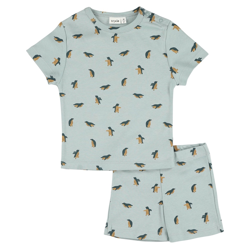 2-delige pyjama kort - Peppy Penguins